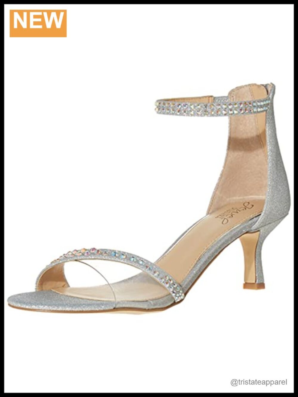 Heeled Sandals Ankle Strap Open Toe Flare Heel Padded Wedding Shoes